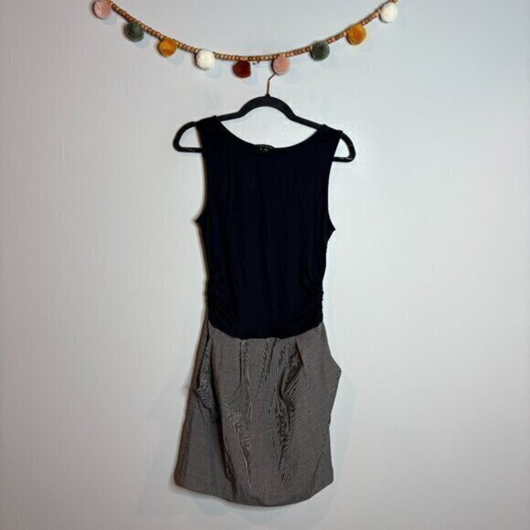 Theory mixed media wool skirt sleeveless dress - Picture 1 of 6